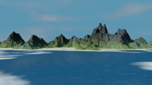 Paysage 100% procedural Blender 3D